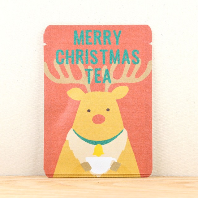 MERRY CHRISTMAS TEA (トナカイ)｜ごあいさつ茶｜和紅茶ティーバッグ1包入り_g0498