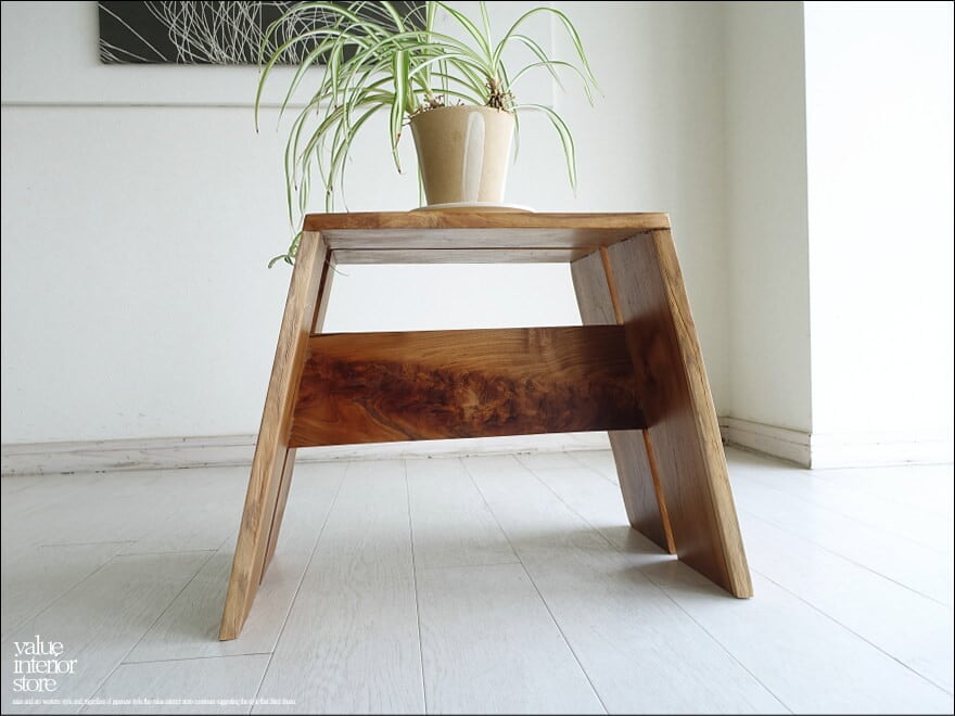 チーク無垢材 スツールprif01 椅子 イス サイドテーブル カフェチェア