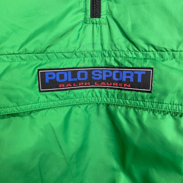 ポロスポーツ リバーシブルハーフジッププルオーバー 中綿ジャケット緑 黒 M