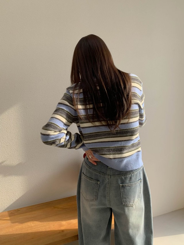 (予約) AREING / Split knit cardigan 2color
