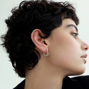 Silver color beads pierce