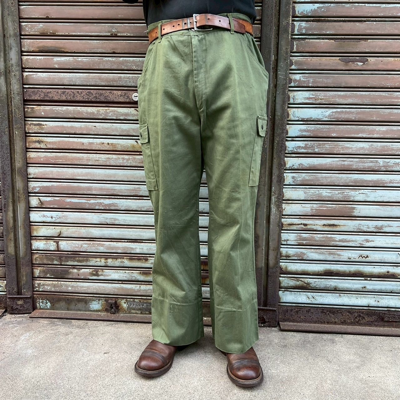 50s ドイツ製 モールスキン ワークパンツ ブルーワーク W100cm 50 XL