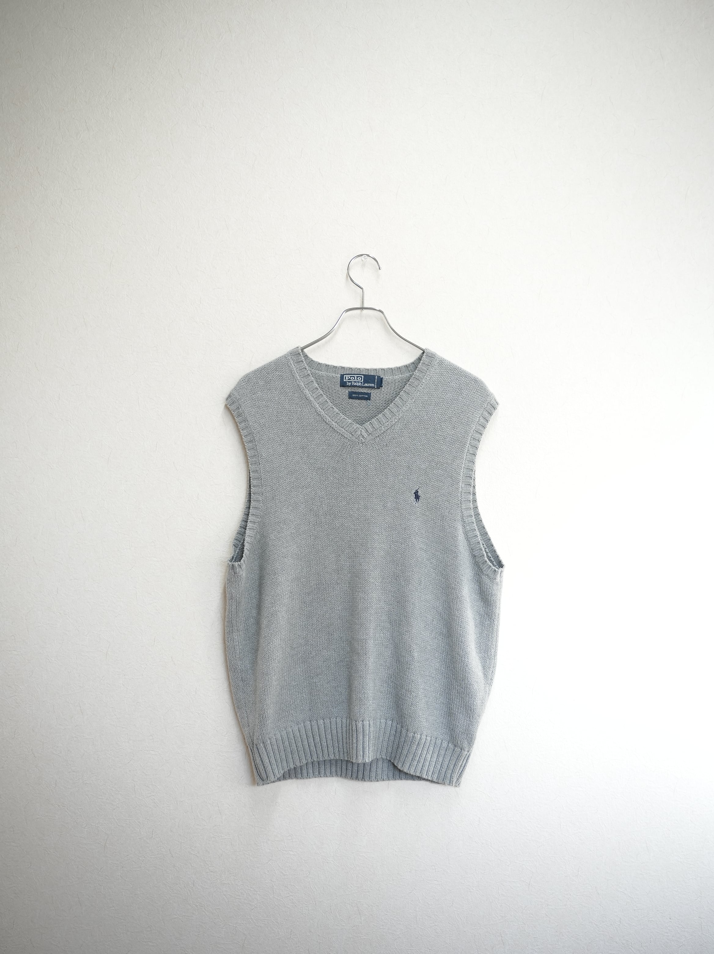 90s POLO COTTON KNIT VEST