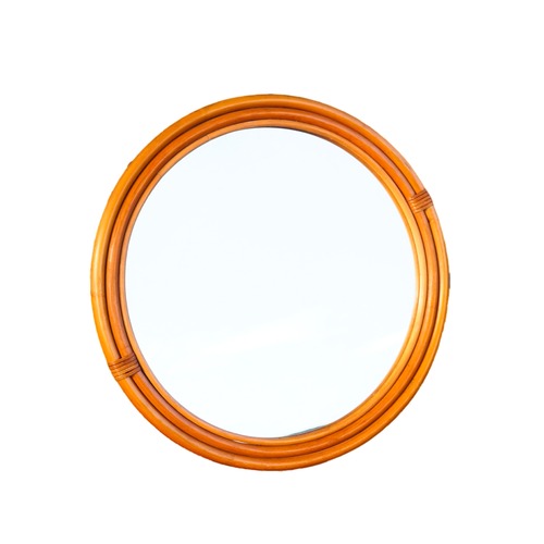 Rattan Double-Frame Wall Mirror