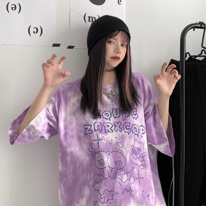 プリント柄サマールーズTシャツ カジュアル 夏物 ケッペル93330958150