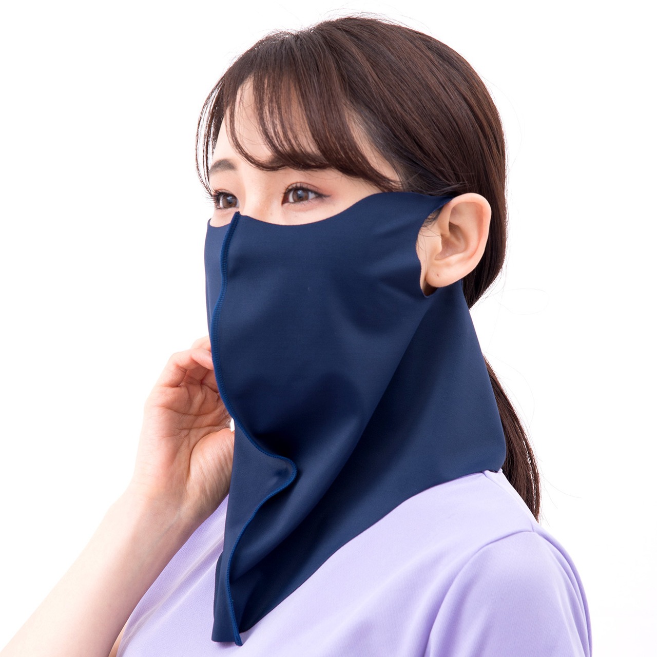 DELLING 日本製 フェイスネックカバー UPF50+ 日焼け防止 紫外線対策