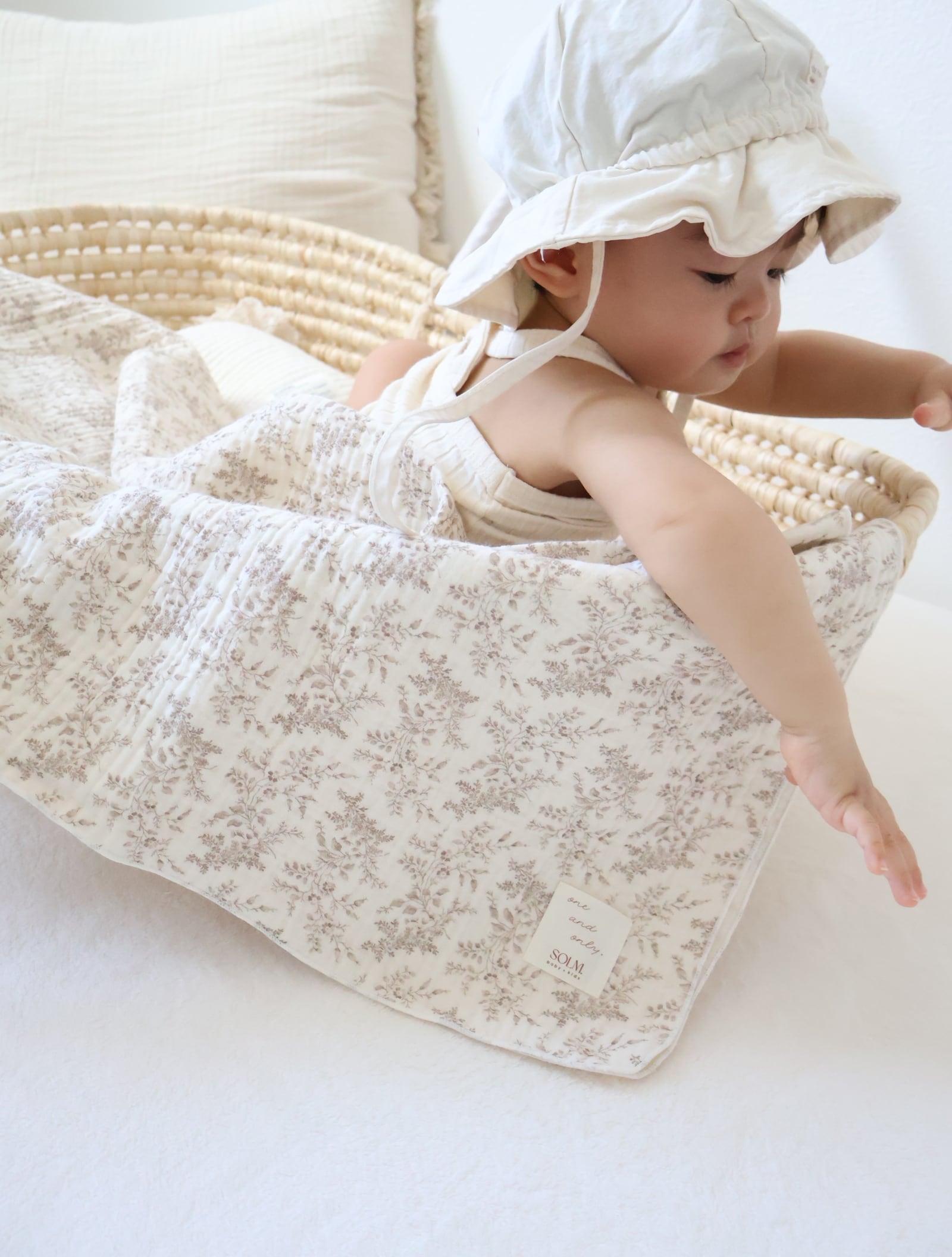 Sleep set <frill pillow ＋ floret blanket > ベビーピロー フリル