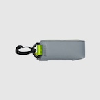 vibram light case (silver×clear) with yellow glowing zip
