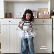 韓国子供服 / 26Autumn / 〖取寄〗second moment / バービーフリルTシャツ / キッズ服 / 女子服 *XS~JL*