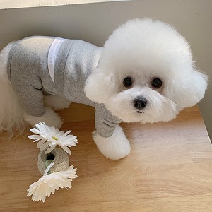 【PET】3色展開カジュアルなスポーツ風4脚ロンパース