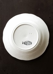 1840s~  Creil et Montereau LES PAPILLONS グランヴィル的蝶々人間のプレートa アンティーク