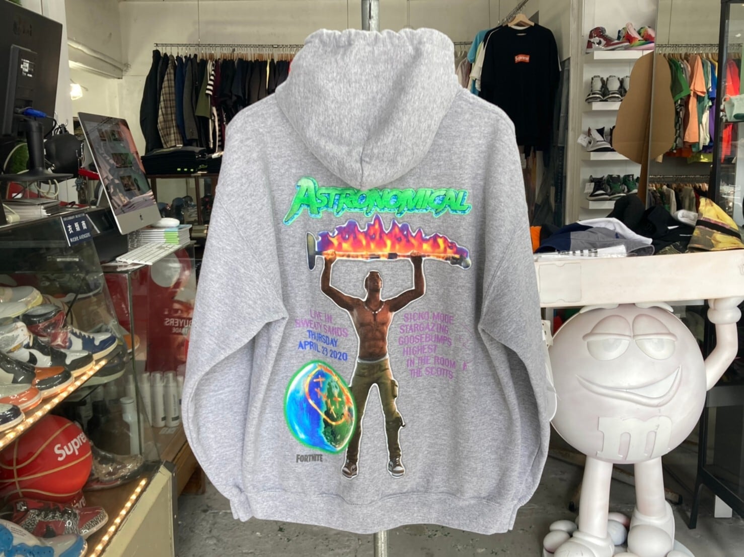 TRAVIS SCOTT × FORTNITE CACTUS JACK ASTRO HOODIE MEDIUM WASHED  