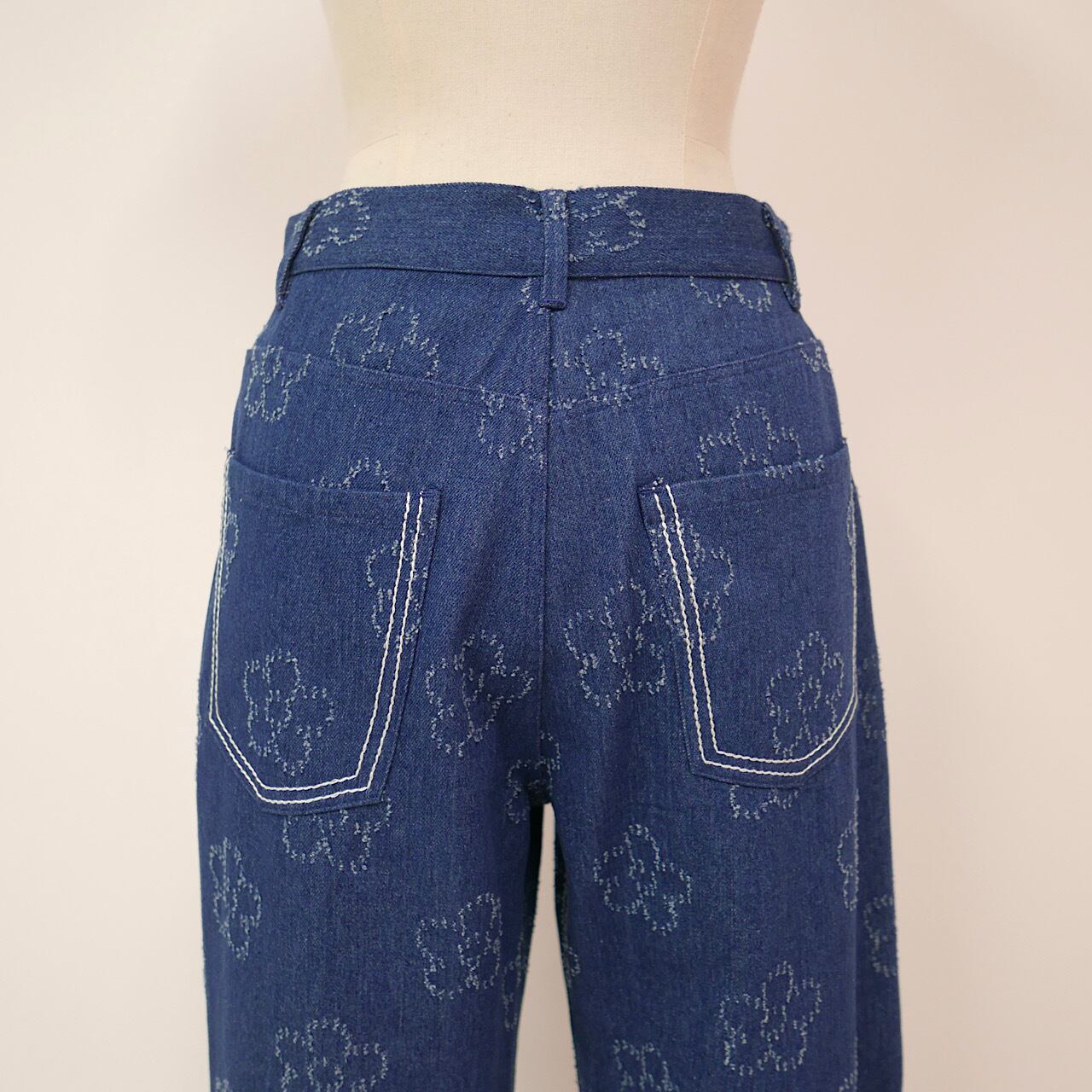 リンカブルフラワーデニムパンツ