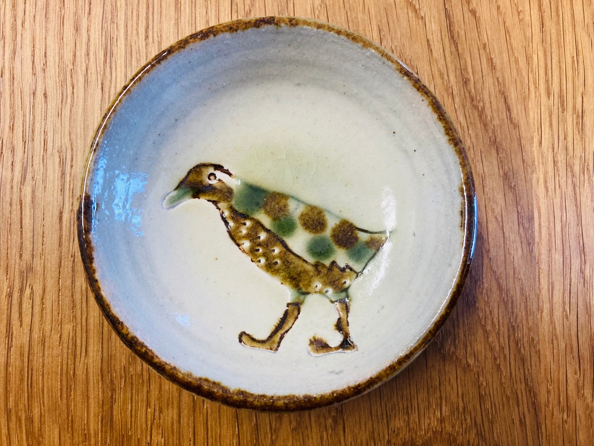 やちむん ヤンバルクイナ・小皿（やちむん工房mug） | &kiitos 工房十 