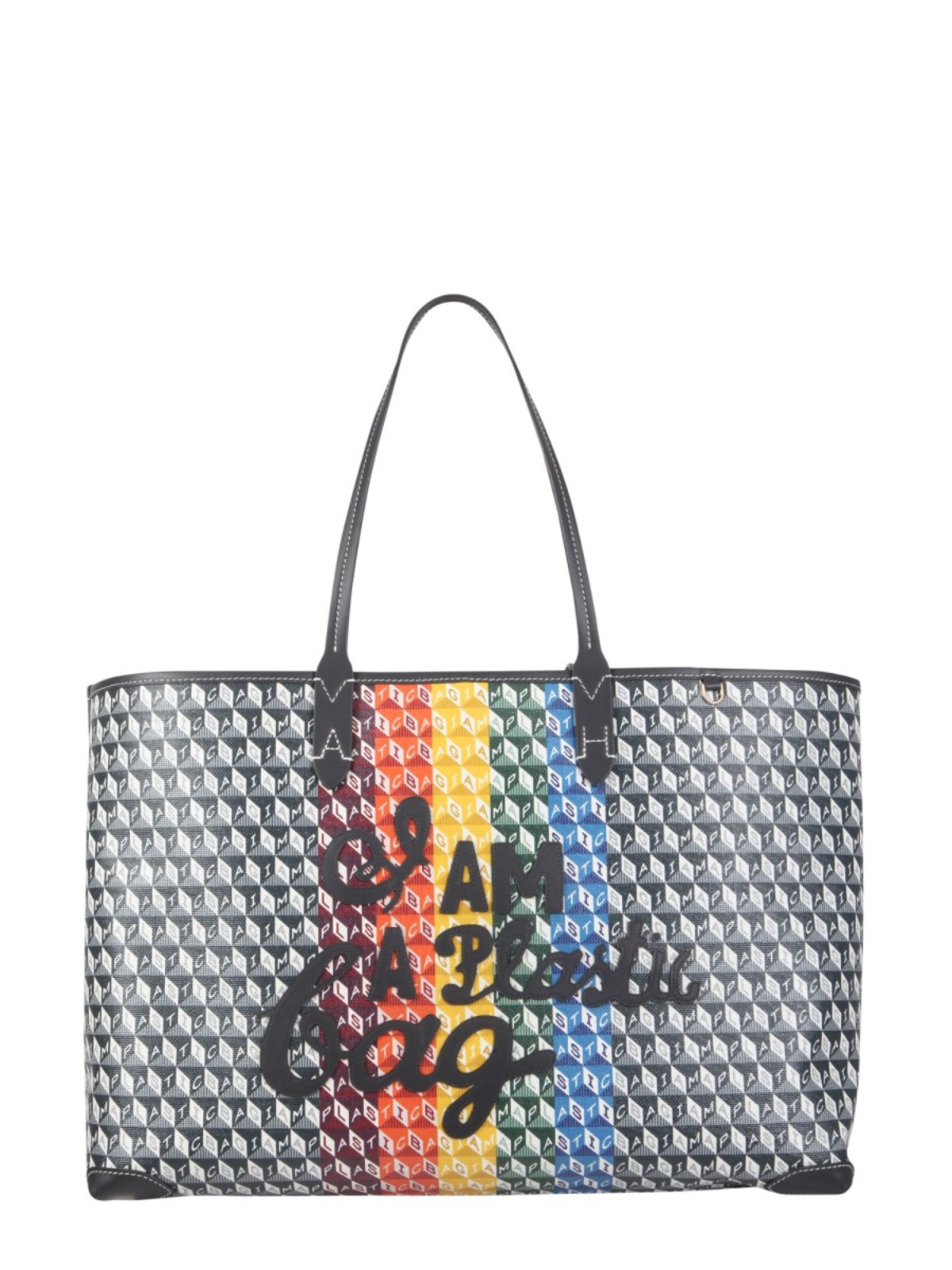 ANYA HINDMARCH RAINBOW PATTERN TOTE BAG "I AM A PLASTIC BAG" 157797