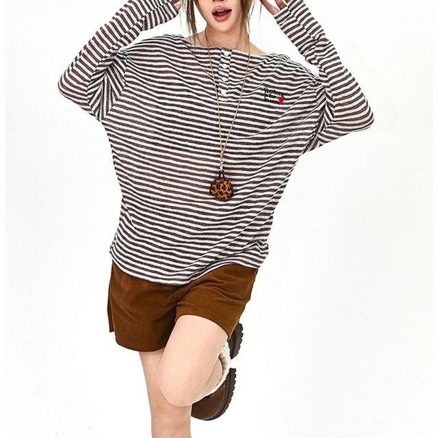 ピッチボーダーヘンリーネックロンT
 2col   R01743