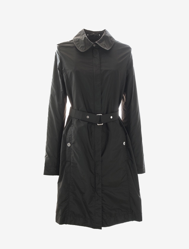 JIL SANDER NAVY NYLON COAT