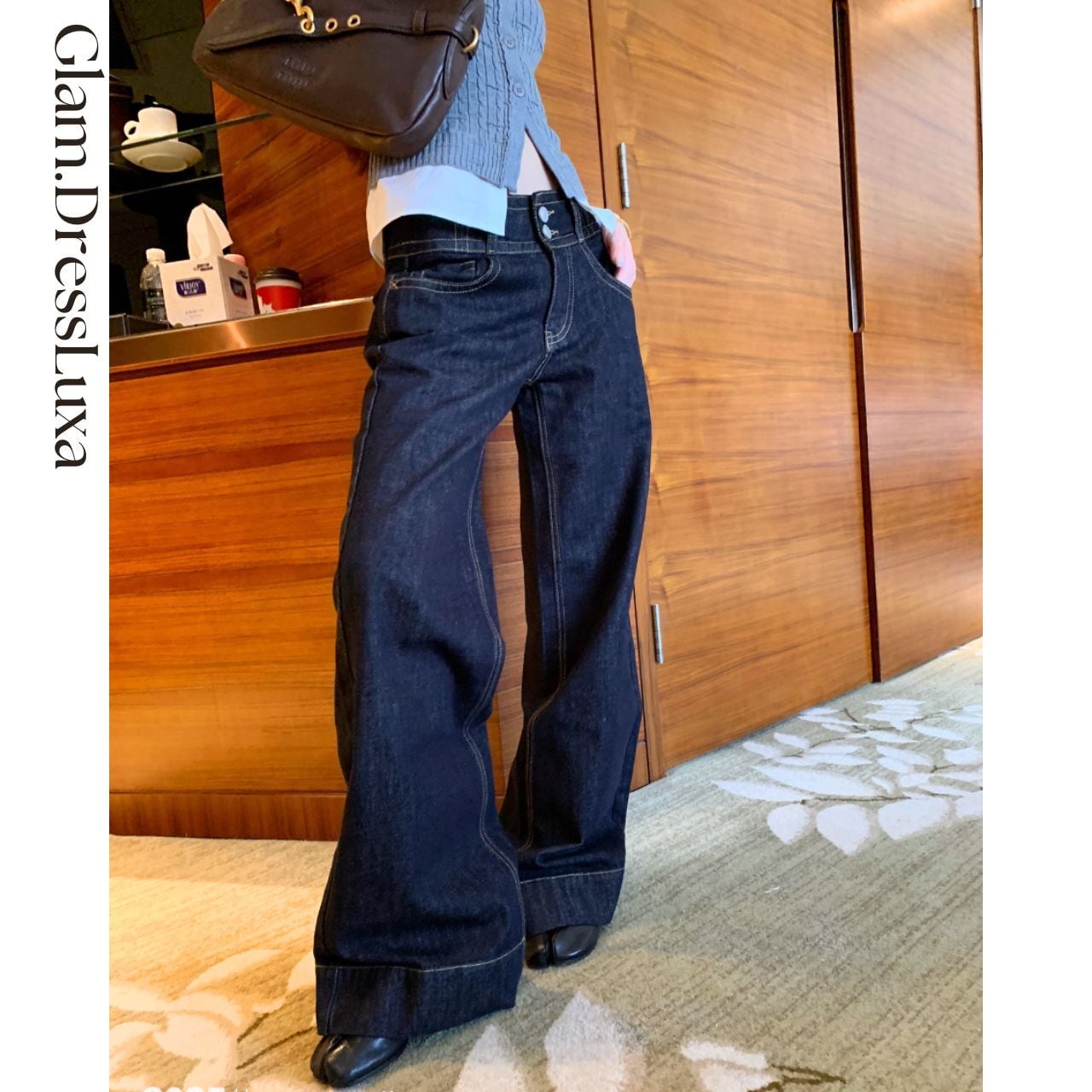 ダブルボタンローウエストdenimパンツ_P69