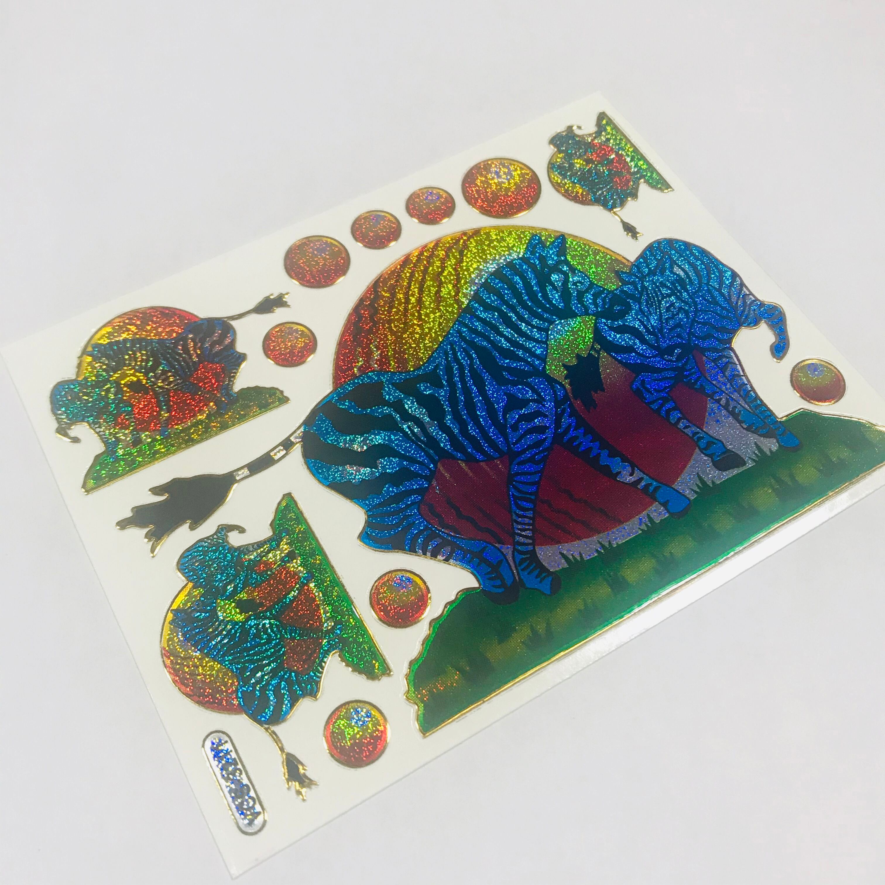 57 しまうま レトロキラキラシール VCS-3211 VCS01