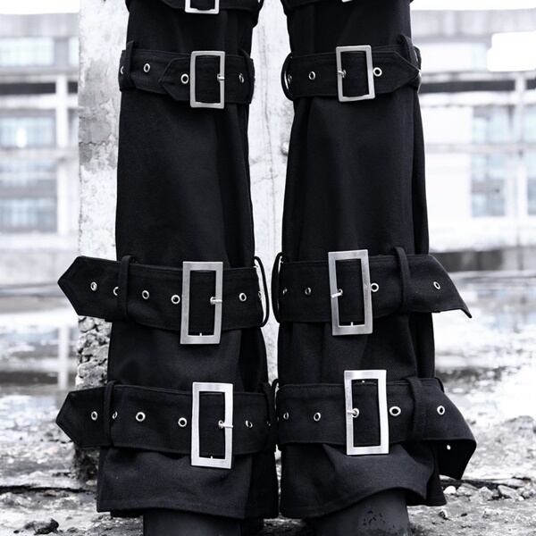 Na+H ハトメベルトハーフパンツ ボンテージ ダブルハトメベルトスカートセパレートスクエアバックルボンテージ