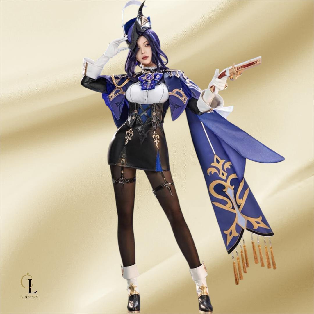 クロリンデ コスプレ Lサイズ 三分妄想 原神 コスプレ クロリンデ 衣装 ※ウィッグ 靴 追加可 : ISRA