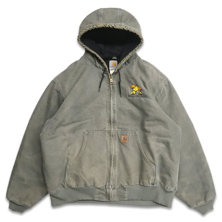 古着 カーハート Carhartt 企業 刺繍 アクティブジャケット ジップ