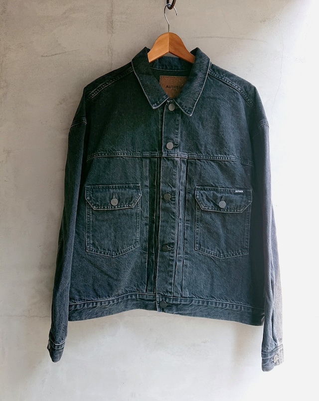 AUTHEN "CIRCULAR DENIM JACKET"  Black Used Color