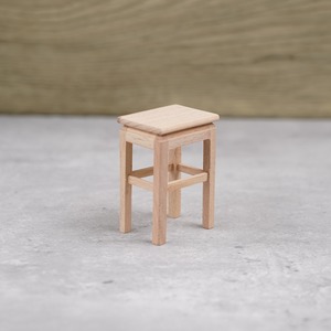 020-30058　ミニチュア家具　table&chair　スツール　レクタングル　ハイタイプ