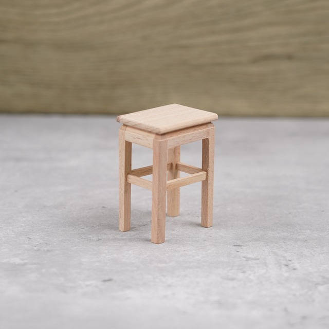 020-30058　ミニチュア家具　table&chair　スツール　レクタングル　ハイタイプ