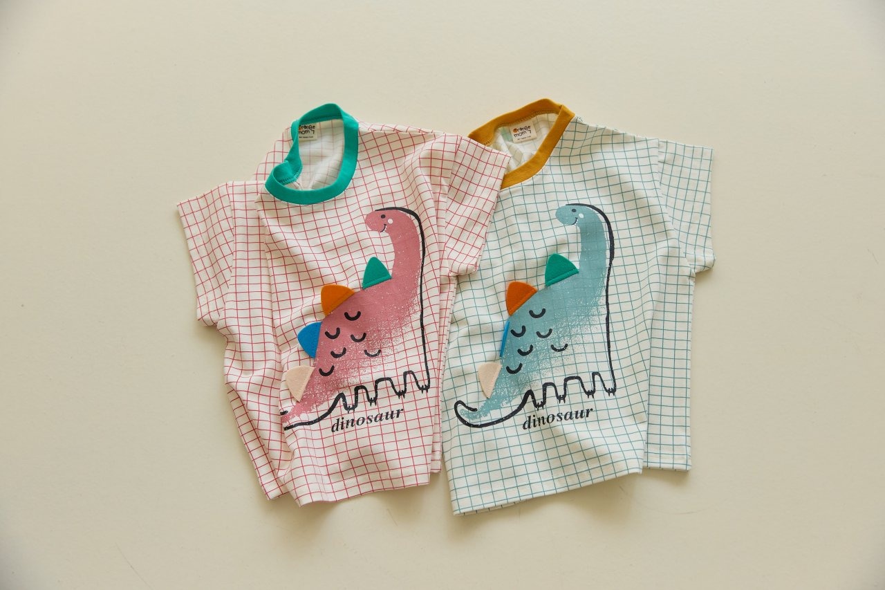 [Orangemom] Colorful Horned Dinosaur T-shirt (13/15) / [오렌지맘] 컬러뿔공룡티셔츠 (13/15)
