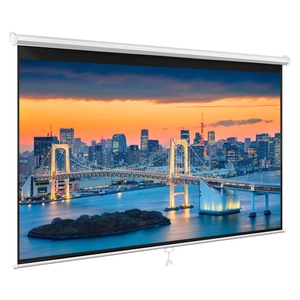 【新着特価】プロジェクター スクリーン 72インチ 4：3 4K フルハイビジョン 吊り下げ 壁掛け ロール式 手動 自立式 スクリーン 巻き上げ スクリーン 壁掛け プロジェクター 用 ガラス繊維素材