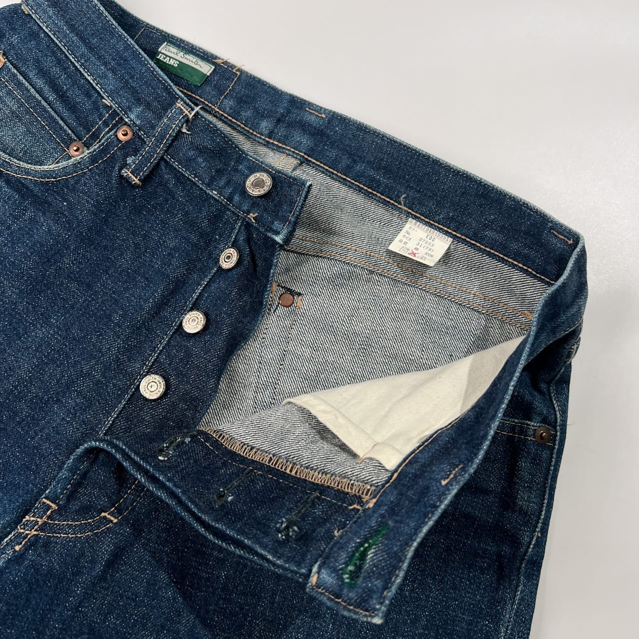 90s Paul Smith JEANS ポールスミス ジーンズ 赤耳 セルビッチ デニム パンツ サイズ 31 /メンズ/ボタンフライ/革パッチ/ビンテージ