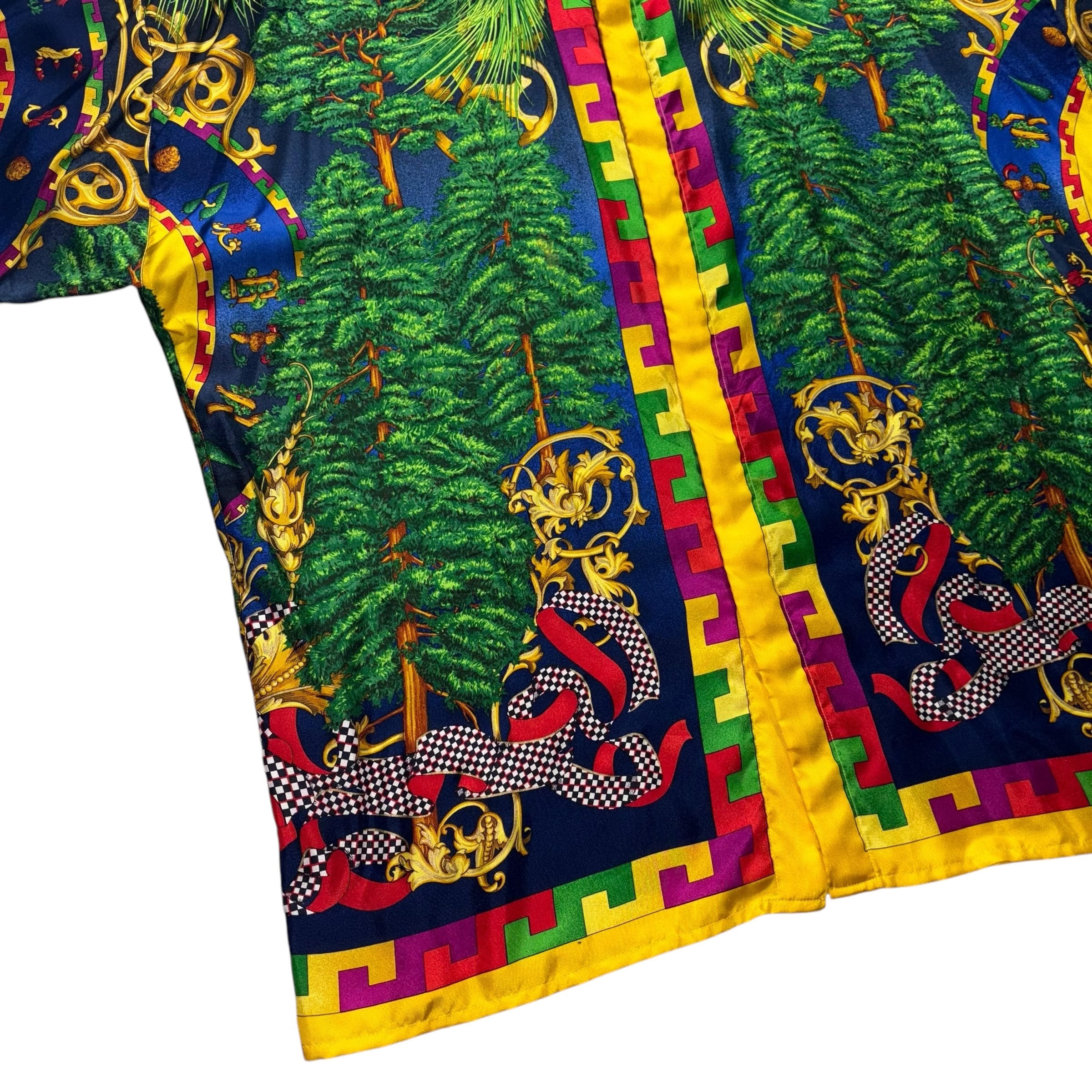 vintage GIANNI VERSACE silk shirt “ALDER TREES” | NOIR ONLINE