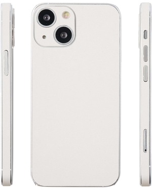 【人気】スキンシール iPhone 13 mini 互換 くすみ 無地 シンプル 側面あり PURE WHITE （4）