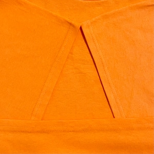 【HANES】ワンポイント Tシャツ XL  ビッグサイズ バックプリント オレンジ ヘインズ 半袖 夏物 US古着