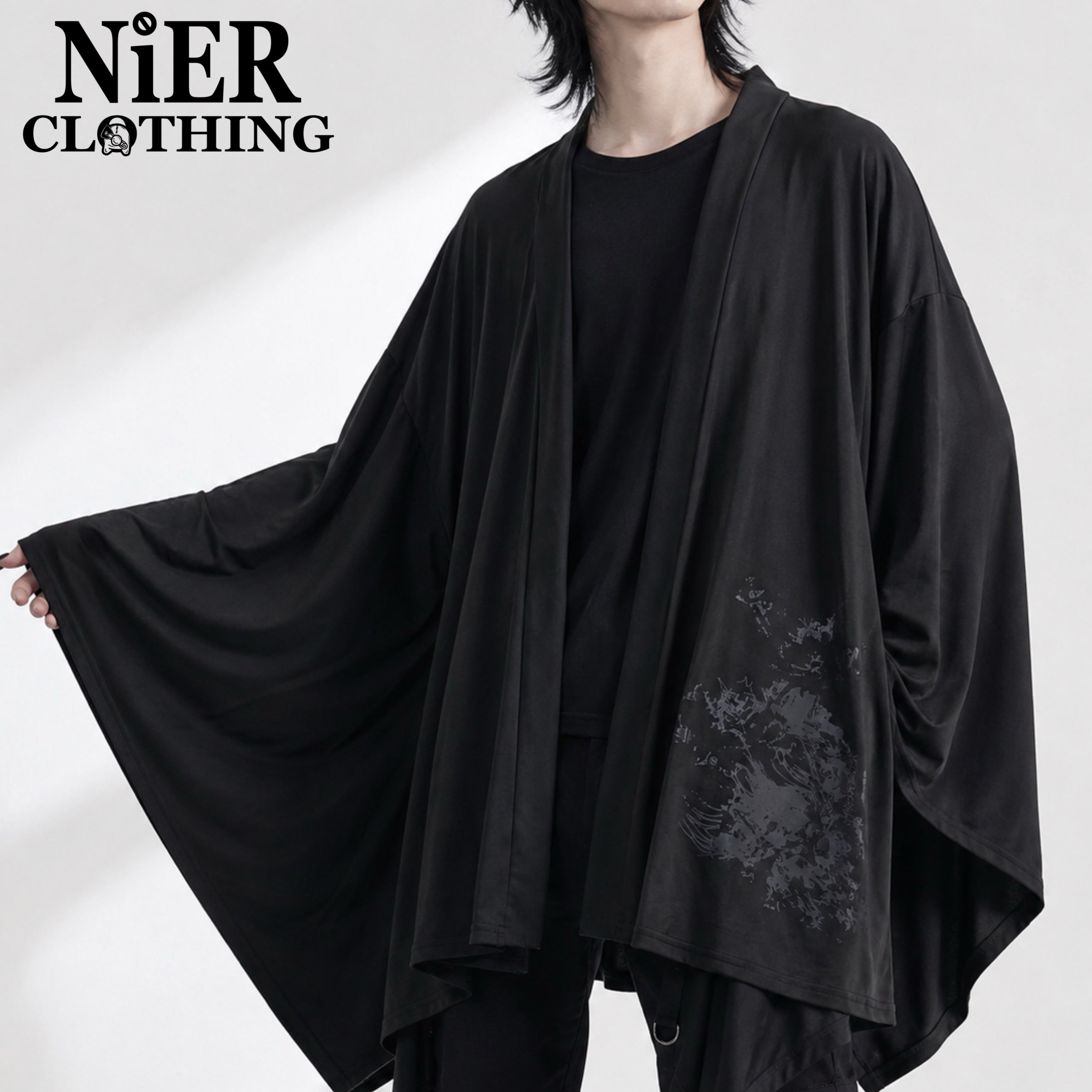 軽量着物風袖BLACK OUTER【彼岸花】. | NIER CLOTHING