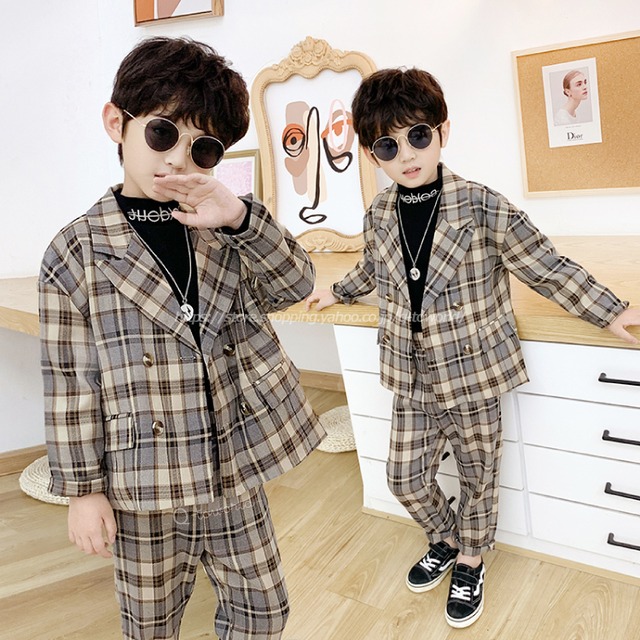 【110-160㎝】ジャケット+パンツ　2点セット フォーマル　カジュアル　韓国版　韓国子供服　ジュニア　子供服　男の子　キッズ