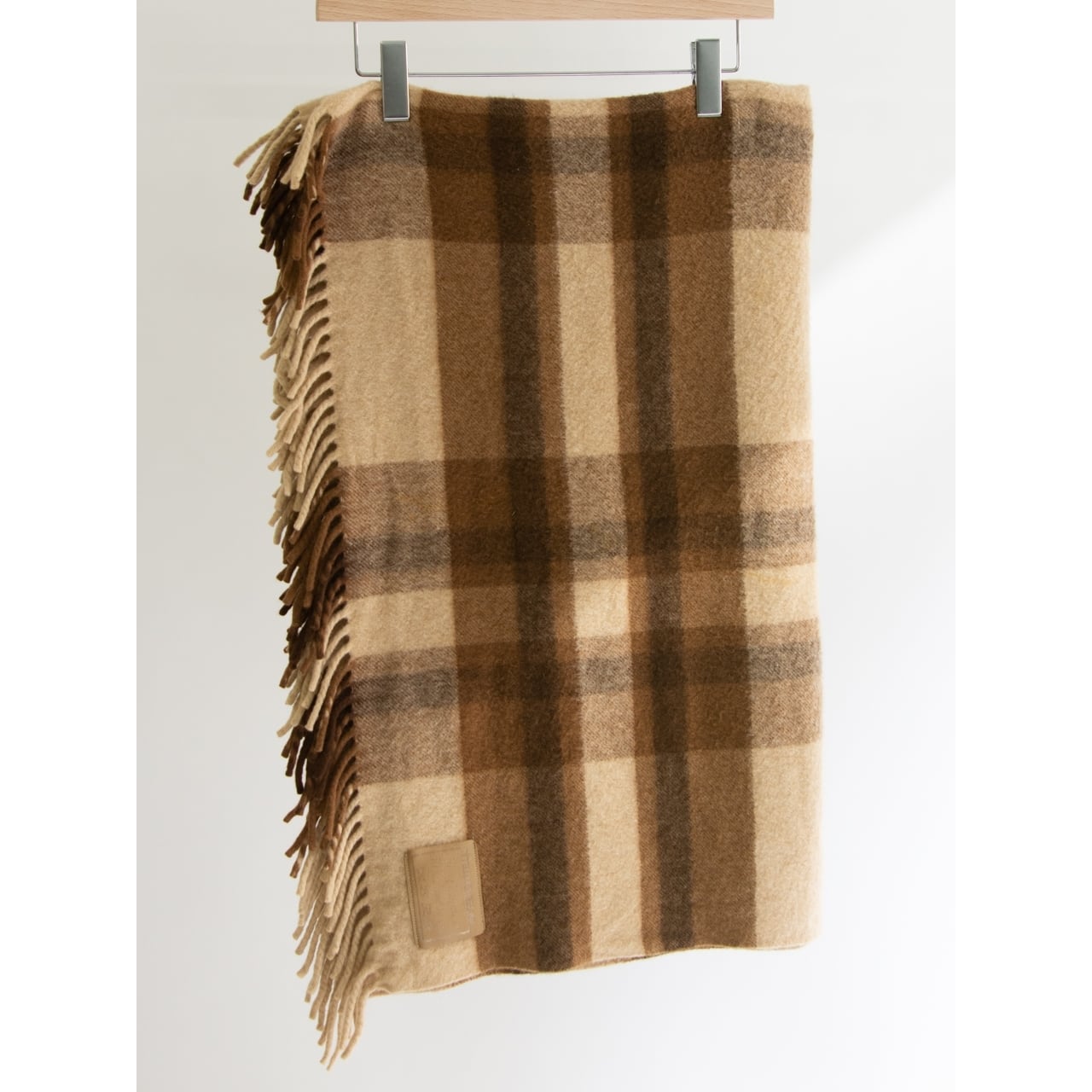 Haussmann】Cashmere-Lambswool Check Blanket（カシミヤラムズウール