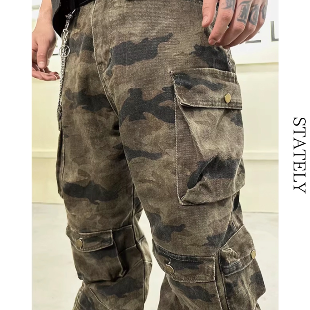 カモフラージュ Multi Pocket Cargo Pants_B123・画像6