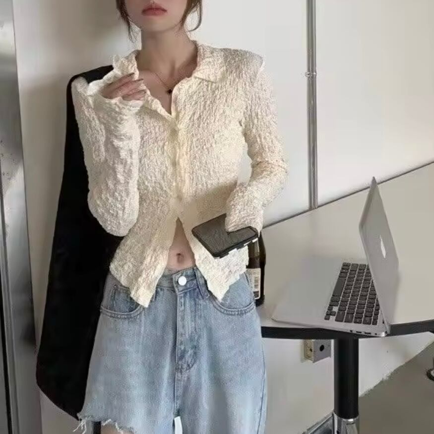 soft waffle long shirt