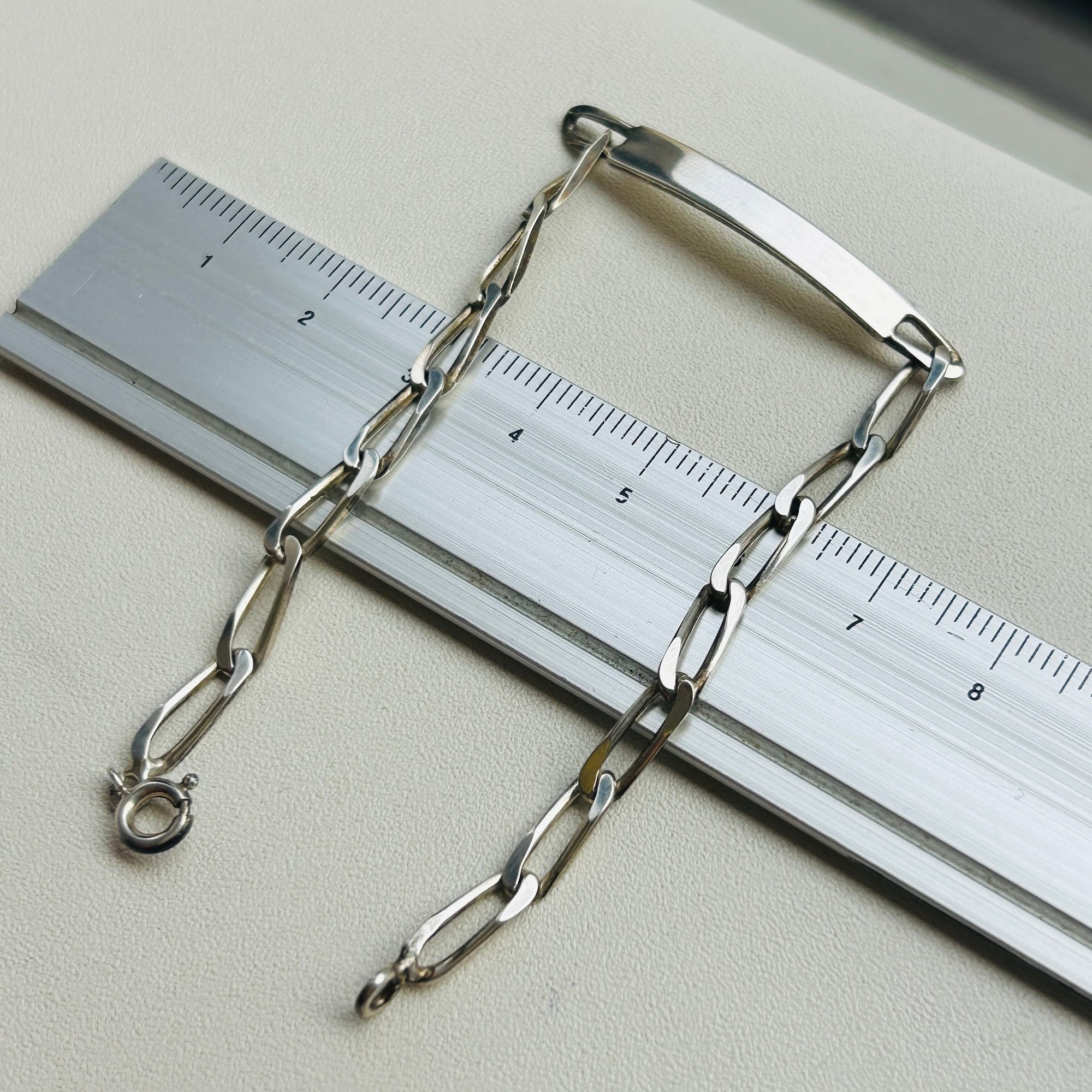 フランスシルバー800 OLD stock IDブレスレット（18cm / 4.9g） | Milo