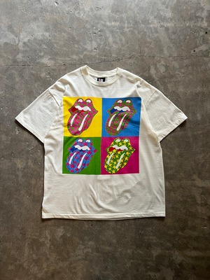 THE ROLLING STONES リップ&タング 4コマポップアート Tシャツ XL オフホワイト