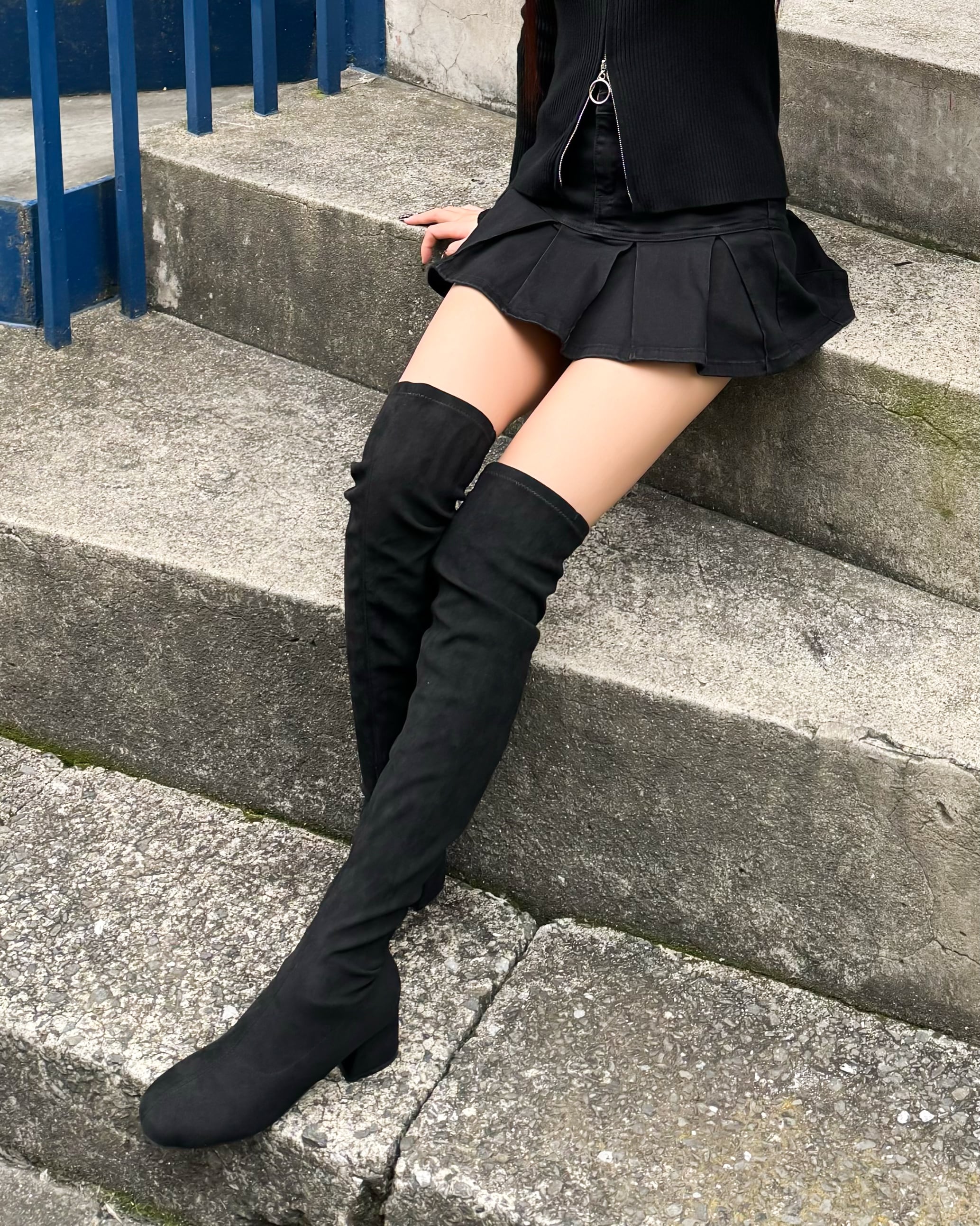 MilaOwen ミラ 動か オーウェン インヒールニーハイブーツ37 