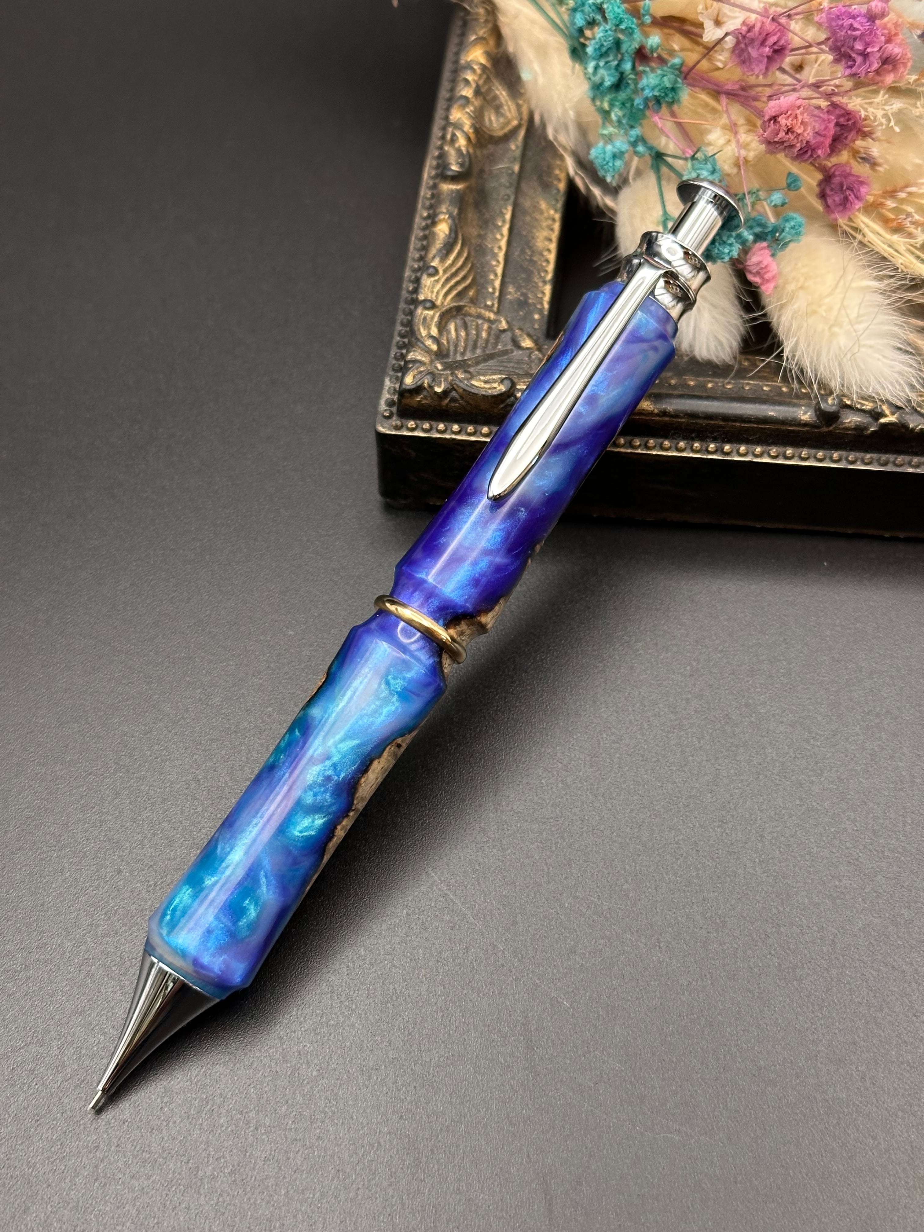 木軸シャープペン スタビライズドウッド(青) | Flamberg