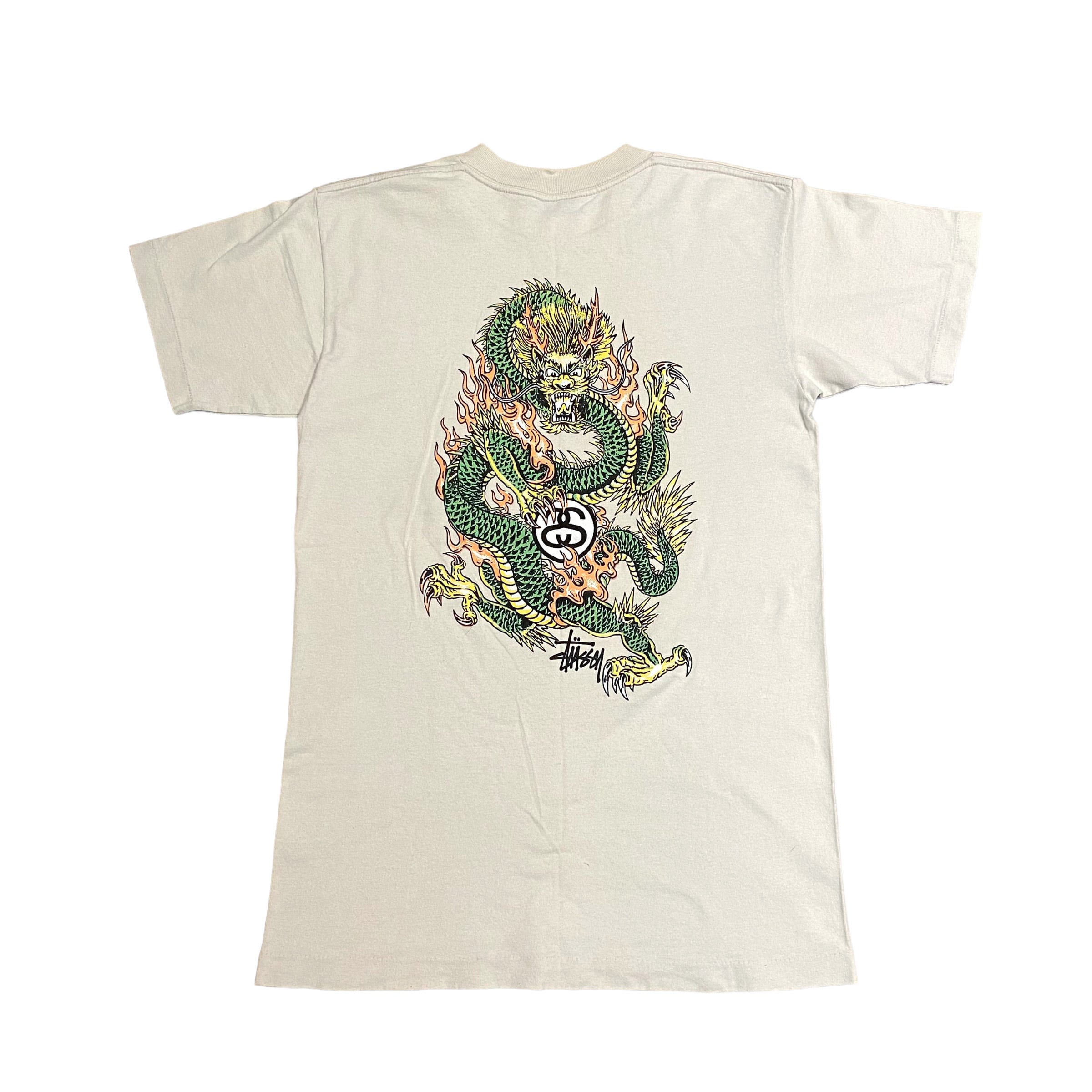 90's 紺タグ Old Stussy Dragon T-Shirt S / オールドステューシー ドラゴン ロゴ プリント Tシャツ ストリート  古着 ヴィンテージ