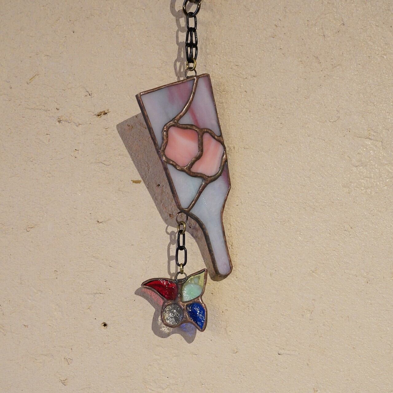 【森中 美佐江】ステンドグラスの羽子板 B