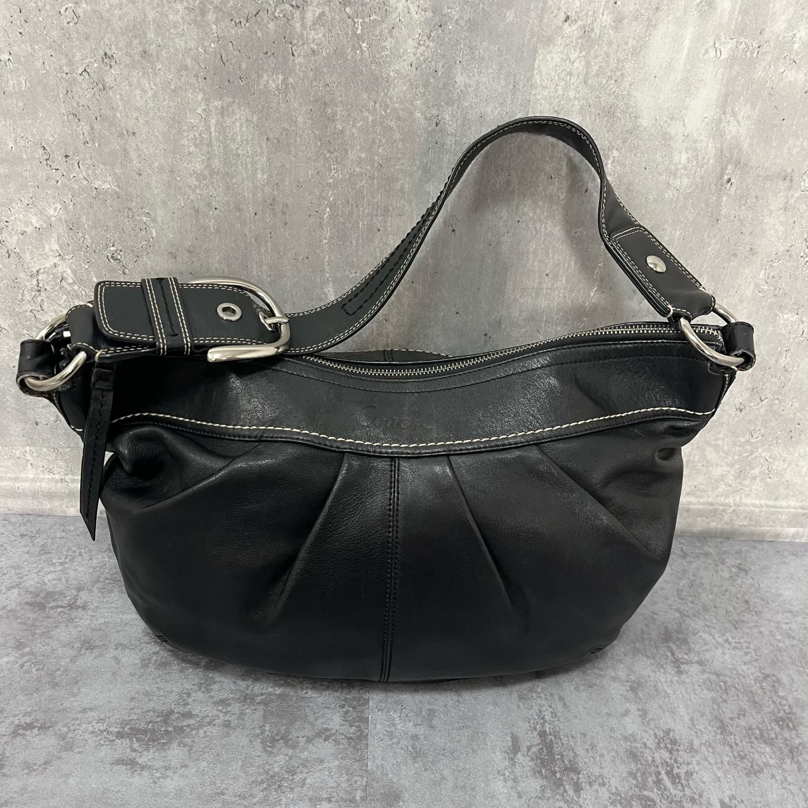 COACH】コーチ ショルダーバッグ ブラック レザー F13731 レディース