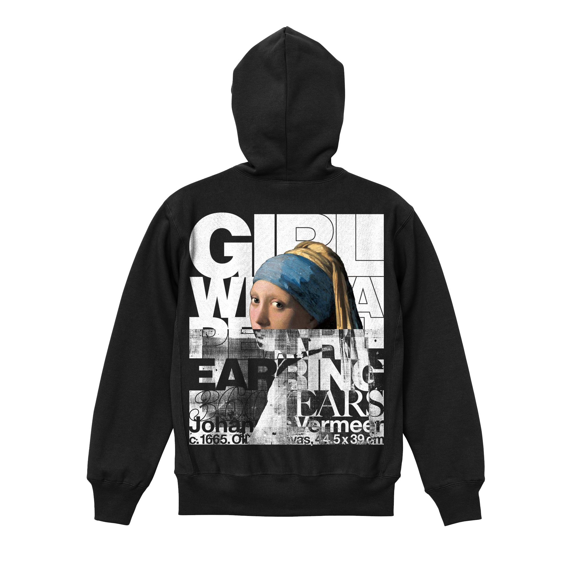 GIRL WITH A PEARL EARRING” – 360 YEARS HOODIE (MTSW06) / BLACK