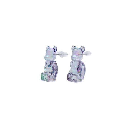 dix × BE@RBRICK / ベアブリックピアス　パープルクリアクローム