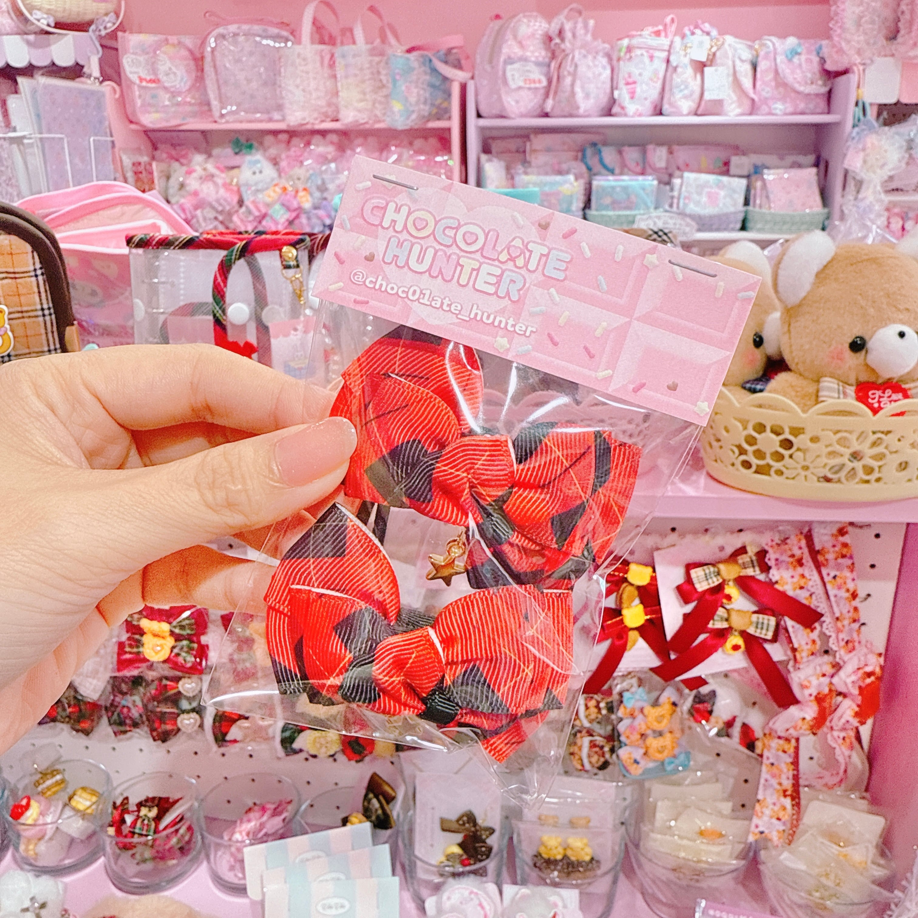 【R38】54-2サンクリボンツインヘアゴム